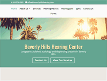 Tablet Screenshot of beverlyhillshearing.com